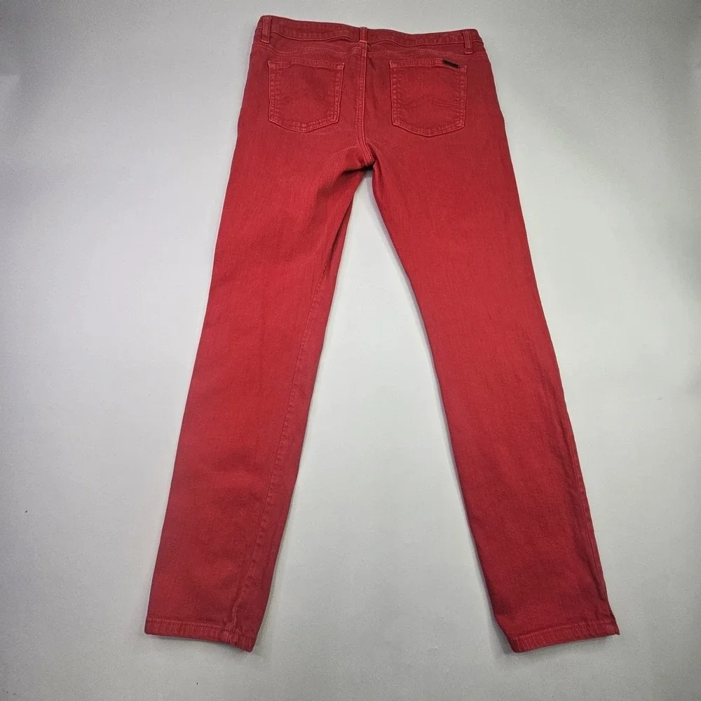 Michael Kors Skinny Jeans Women's Size 10 Red Stretch Denim Low Rise Trousers